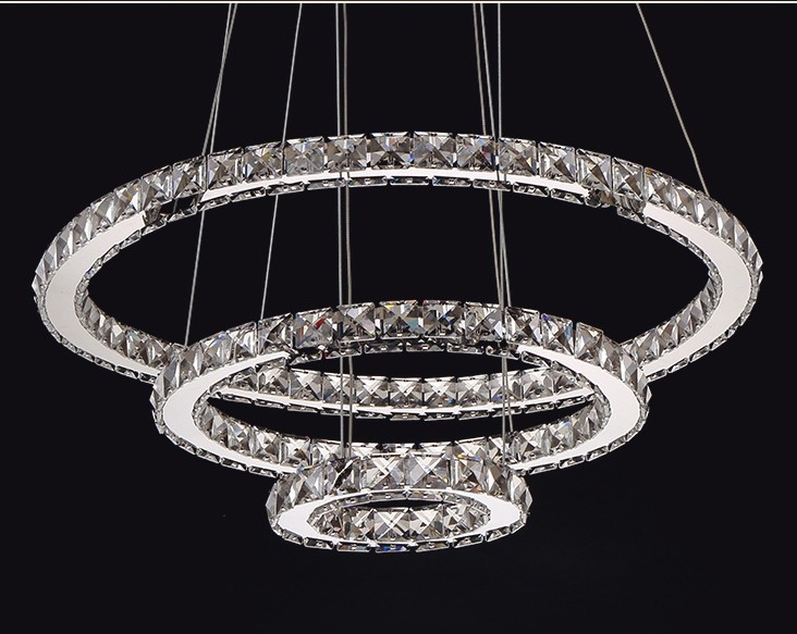 Circle Led Chandelier Pendant Lamp 3 Ring Free To Worldwide