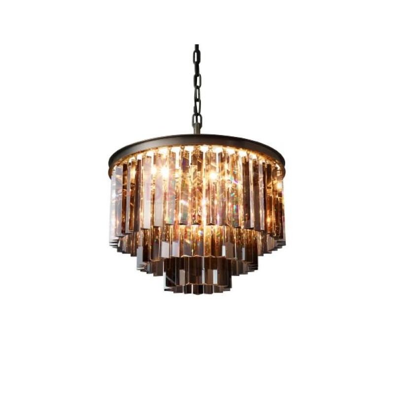 Rh 1920s Odeon Clear Glass Fringe Round 3 Tier Chandelier Design By Rh 1920s Odeon Clear Glass Fringe Round 3 Tier Chandelier Loading Zoom