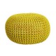 Pouf tabouret coussin tricoté