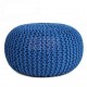 Pouf tabouret coussin tricoté