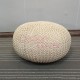 Pouf tabouret coussin tricoté
