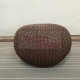 Pouf tabouret coussin tricoté