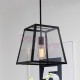 Loft Retro Industrial Iron Glass Rectangular Pendant Lamp