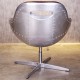 Chaise Swan design industriel rembourée en aluminium