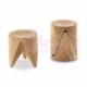 J+I ZIG + ZAG side table solid wood stool