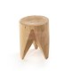 Table d'appoint design J+I ZIG + ZAG bois massif