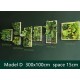 Artificial green wall plant panels