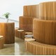 Banc extensible et modulable H42cm en kraft