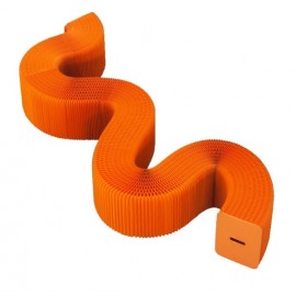 Flexible Expanding Paper bench H42cm in orange