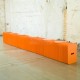 Flexible Expanding Paper bench H42cm in orange