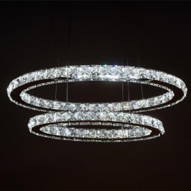 Suspension en cristal LED design Circle 2 ring