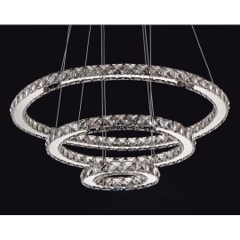 Suspension en cristal LED design Circle 3 ring