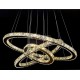 Circle crystal LED Pendant lamp 3 ring