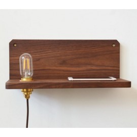 Applique en walnut design Frame 90 avec Etagère