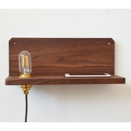 Frame 90 wall lamp with Shelf in walnut