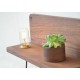 Applique en walnut design Frame 90 avec Etagère