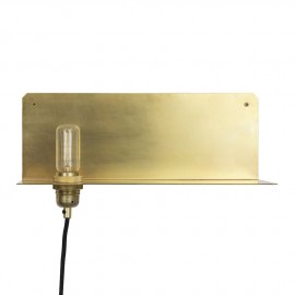 Frame 90 wall lamp with Shelf in brass