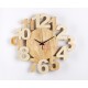 Algo wall clock in solid wood