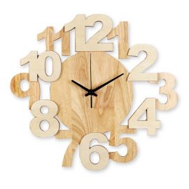 Algo wall clock in solid wood