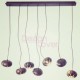 Wooden Flower Petal LED Cluster pendant lamp