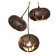 Wooden Flower Petal LED Cluster pendant lamp