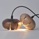 Wooden Flower Petal LED Cluster pendant lamp