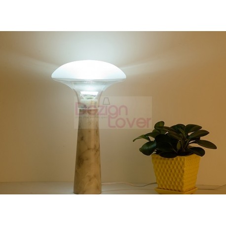 Lampe de table LED design Bella Carrara Marble