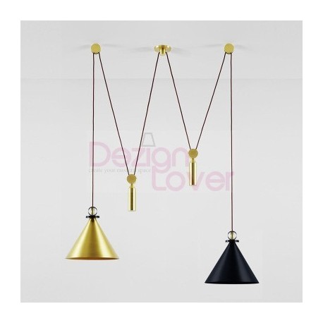 Shape Up Pendant lamp Double cone+cylinder