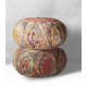 Silk pumpkin pouf ottoman