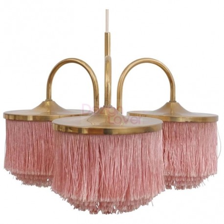 Silk Fringe Pendant Lamp 3 Arms