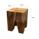 Tabouret/table d'appoint style ST04 backenzahn en bois teak