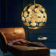 Lily Pad Round Brass Chandelier