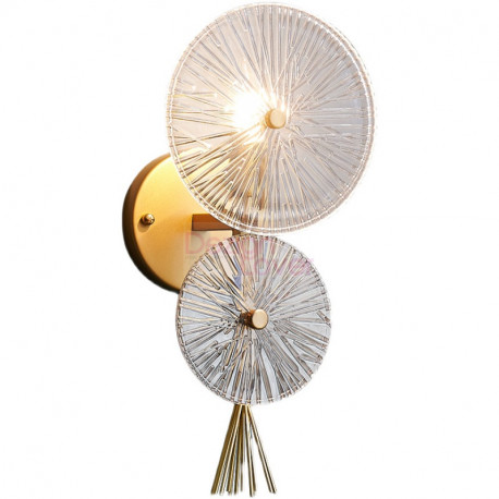Applique murale ronde en verre Lily Pad