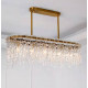 Cold Heart Ice Glass Rectangular Chandelier