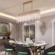 Cold Heart Ice Glass Rectangular Chandelier