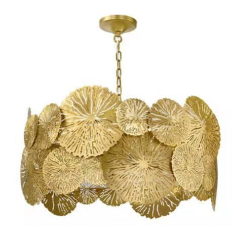Lily Pad Brass Pendant Lamp