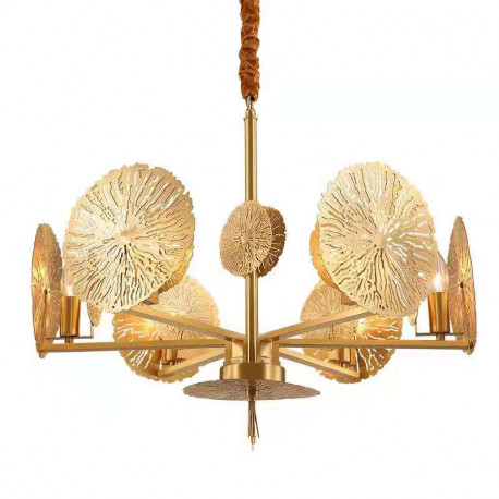 Suspension Circulaire Lily Pad Brass