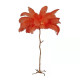Ostrich Feather Palm Tree Floor Lamp in Brass