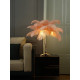 Lampe de Table Plume d'Autruche en Laiton