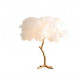 Lampe de Table Plume d'Autruche en Laiton