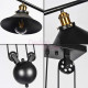 Suspension triple design industriel en acier avec Poulie