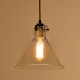 Meridian clear glass funnel Chandelier with Edison bulbs
