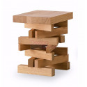 Jenga stool solid wood