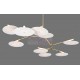 Chandelier LED design Branching Disc 5 lampes