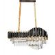 Oscuro Metal And Crystal Rectangular Chandelier