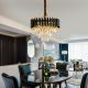 Oscuro Metal And Crystal Round Chandelier