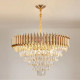 Oscuro Metal And Crystal Round Chandelier