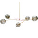 Chandelier design Branching Bubble 5 globes