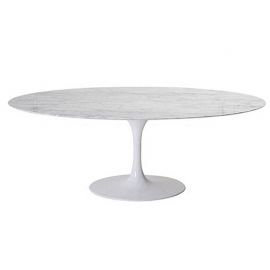 EERO SAARINEN Tulip Oval Dining Table Marble Top