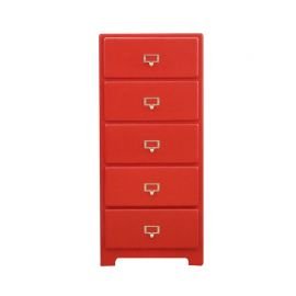Dulton Retro Vintage Wood Cabinet Tall 5 Drawers
